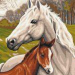 Картина по номерам Лошадиная семья (Brushme BS33101)