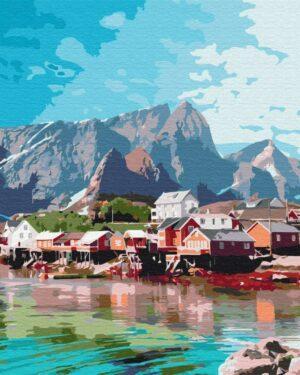 Картина по номерам Поселок в хрустальных горах (Brushme BS52740)