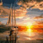 Картина по номерам Яркий закат в море (Brushme GX37739)