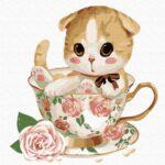 Картина по номерам Маленький котик в чашке (Brushme GX8397)