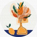 Картина по номерам Элементы цветов (Размер L) (Brushme RC0006L)