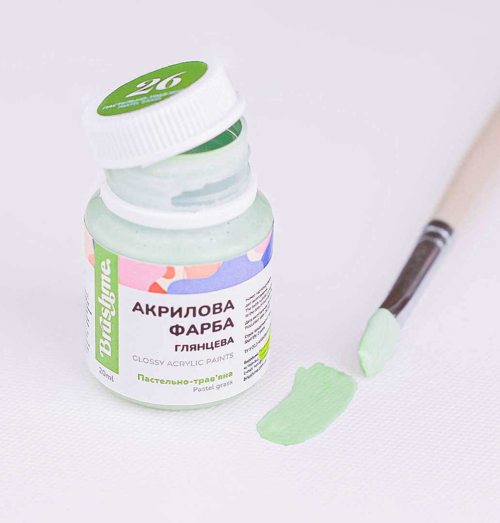 Акриловая краска глянцевая Пастельно-травяная (Brushme ACPT26)