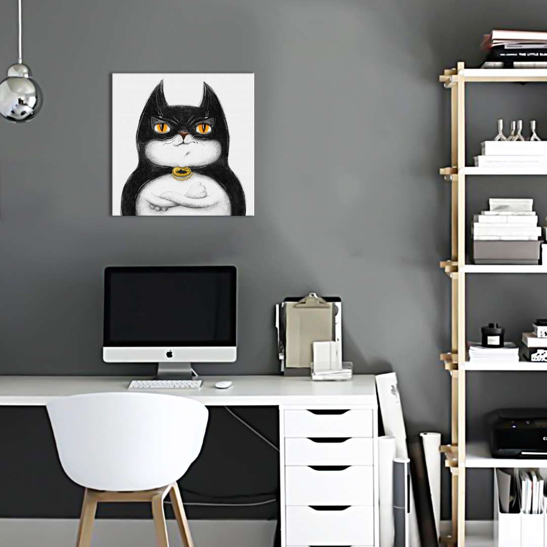 Постер на холсте Котик Бетмэн ©Марианна Пащук (Brushme CN53116L)