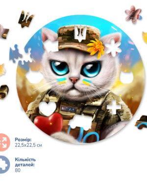 Деревянные пазлы Котик врач ©Марианна Пащук (Brushme BP14S)