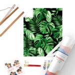 Картина по номерам Монстера на темном фоне (Brushme BST1003)