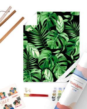 Картина по номерам Монстера на темном фоне (Brushme BST1003)