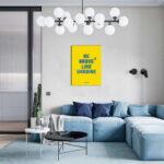 Постер на холсте Be brave like.Желтый (Brushme CN53168L) 50×50 см