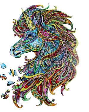 Деревянные пазлы Единорог (Brushme DP10)