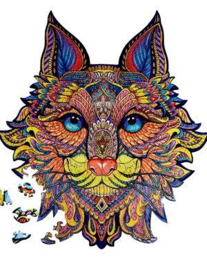 Деревянные пазлы Лесной кот (Brushme DP12)