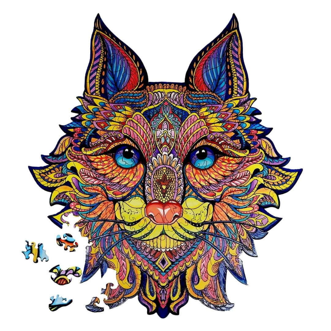 DP12 Деревянные пазлы Лесной кот (Brushme DP12)