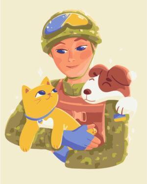 Картина по номерам В надежных руках @Елена Майхрич (Brushme BS53158)