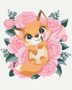 Картина по номерам Лисичка в цветах 30х40 (Brushme KBS0001)