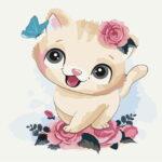 Картина по номерам Игривый котенок 30х40 (Brushme KBS0076)