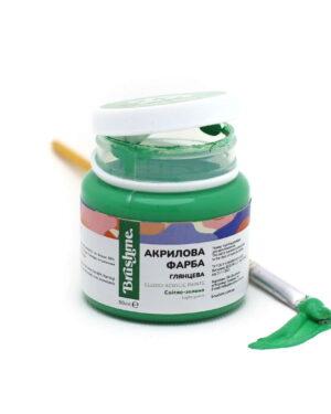 Акриловая краска глянцевая Светло-зеленая (Brushme AP5023)