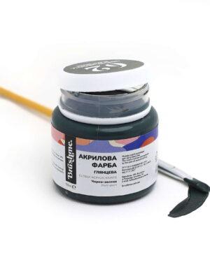 Акриловая краска глянцевая Черно-зеленая (Brushme AP5062)