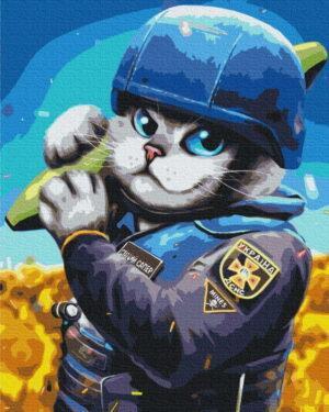 Картина по номерам Котик Сапер ©Марианна Пащук (Brushme BS53249)