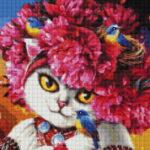 Алмазная мозаика Цветущая кошка ©Марианна Пащук (Brushme DBS1035)