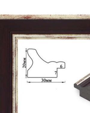 Багетная рамка (вишня в обрамлении, 3 см) 40х50 (Brushme RN77)