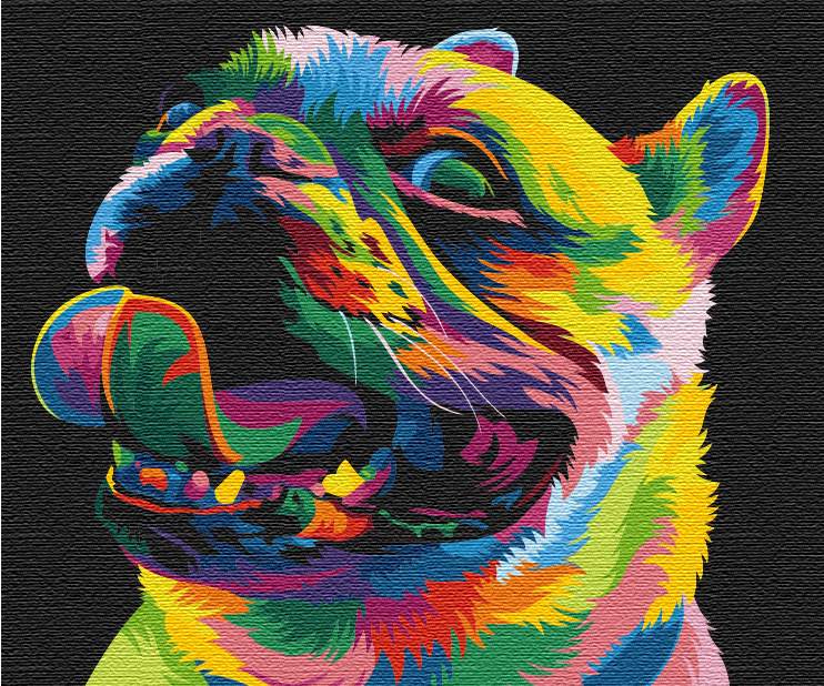 Картина по номерам Радужная собака (Brushme BS51463)