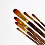 Набор профессиональных нейлоновых кисточек 6 шт. (коричневые с позолотой) (Brushme BR620)