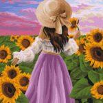 Картина по номерам Леди в подсолнухах (Brushme BS51571)