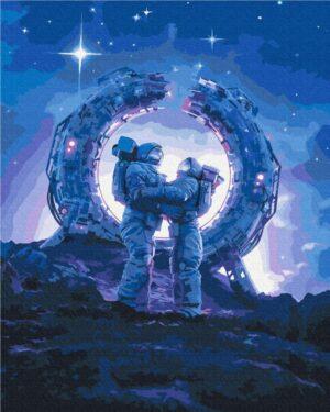 Картина по номерам Космические чувства (Brushme BS52860)