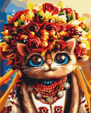Картина по номерам Осенний котик ©Марианна Пащук (Brushme BS53335)