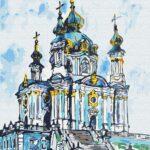 Картина по номерам Андреевская церковь © Мазнева Марина (Brushme BS53359)