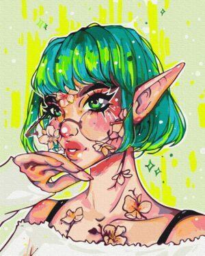 Картина по номерам Современная Эльфийка @nila_art_art (Brushme BS53388)
