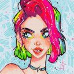 Картина по номерам Леди гранж @nila_art_art (Brushme BS53389)
