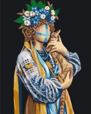 Картина по номерам Украинка ©Valeriya Macarenco (Brushme BS53446)