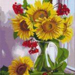 Картина по номерам Калиновые подсолнухи © Valentyna Ivanova (Brushme BS53485)