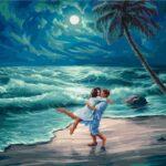 Алмазная картина-раскраска На берегу океана (Brushme GZS1176)