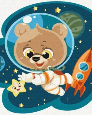 Картина по номерам Космический медвежонок (Brushme KBS0092)