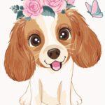 Картина по номерам Собачка в веночке (Brushme KBS7115)