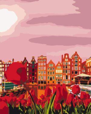 Картина по номерам Алые краски Амстердама (Brushme RBS1010)