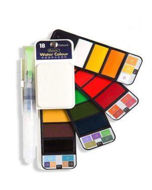 Набор Акварель 18 шт. (в форме веера) (Brushme SET18)