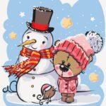 Картина по номерам Праздничные друзья 30х40 (Brushme KBS0078)