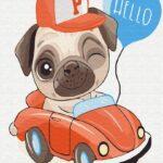 Картина по номерам Приветик от мопса 30х40 (Brushme KBS7110)